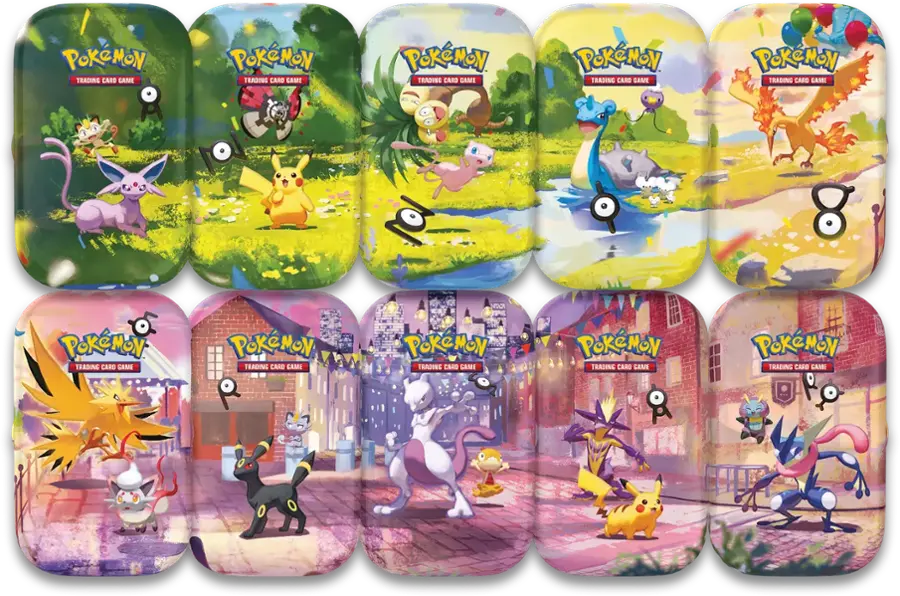 Pokémon TCG 30th Celebration Mini Tin designs