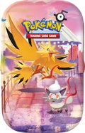 Zapdos Night Variant J mini tin – illustrative artwork; listing is for one sealed carton of 40 tins